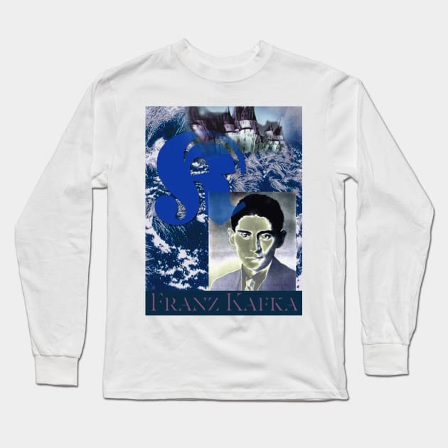 Franz Kafka Collage Portrait 2 - Castle Long Sleeve T-Shirt by Dez53